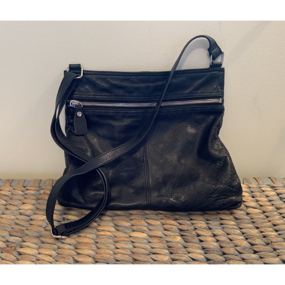 Margot Soft Leather Black Crossbody Purse